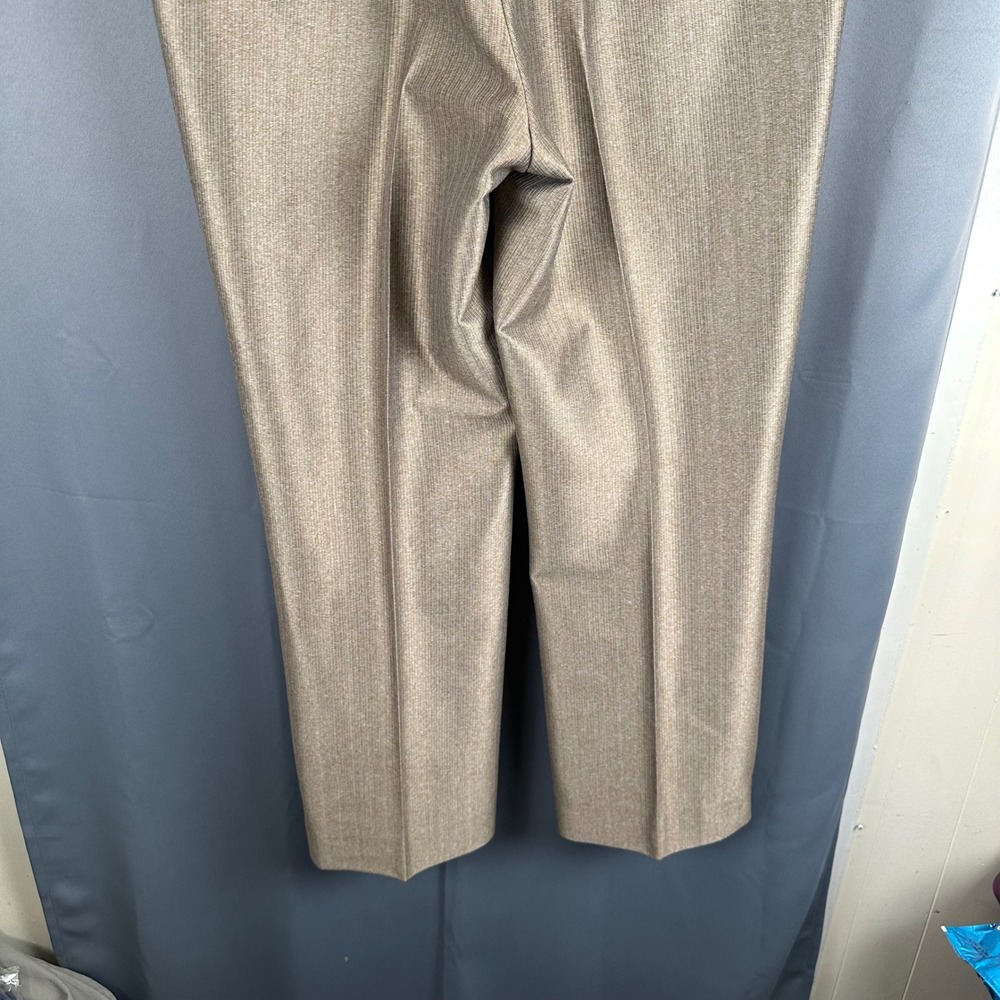 Circle S Mens Vintage Western Dress Pants Tan Textured Polyester Knit 40x30 USA - Picture 8 of 9
